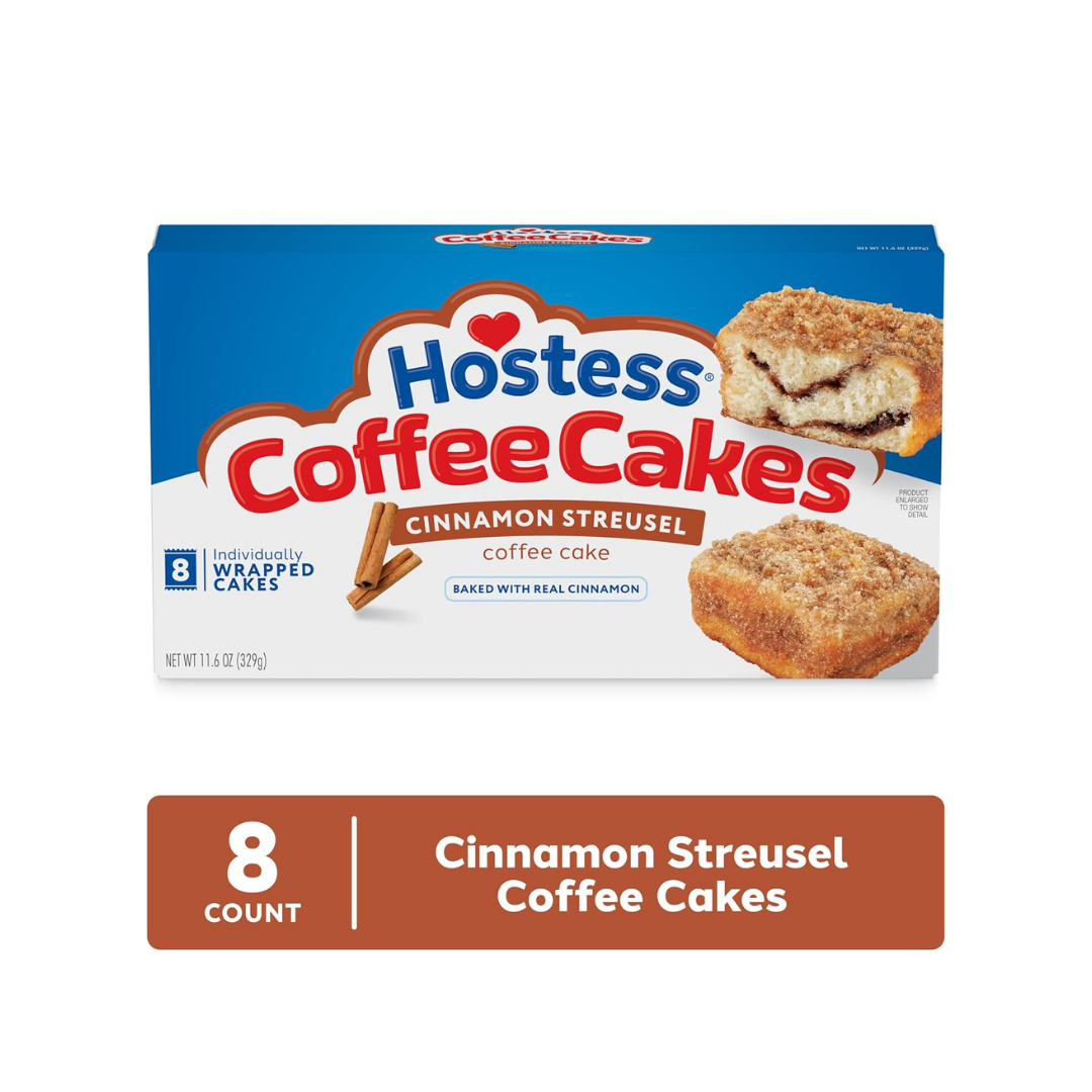 Hostess Tortas de café Streusel de canela, 8 unidades