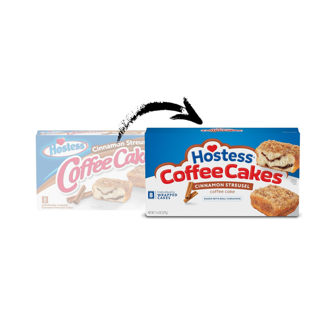 Hostess Tortas de café Streusel de canela, 8 unidades