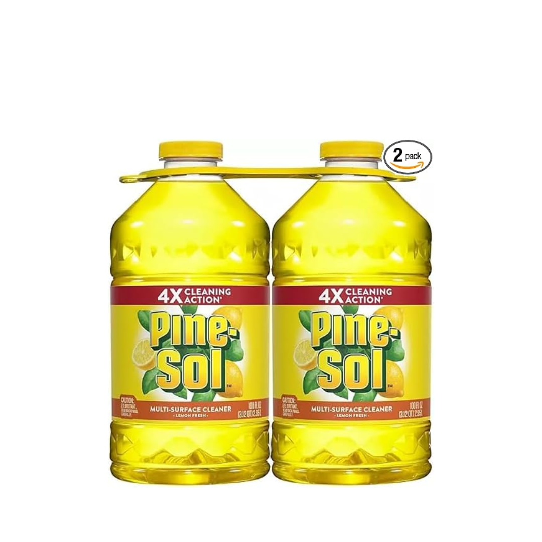 Pinesol Multi-Surface Cleaner – 2-Pack 100z All-Purpose Cleaner and Deodorizer – Lemon Fresh,Surface Cleaner – Concentrated Formula 4x Cleaning Action – Multi-Purpose Cleaner for Bathroom, Kitchen