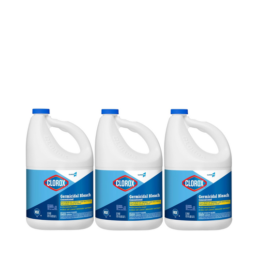 CloroxPro Clorox Germicidal Bleach, 121 Ounce Bottle, Pack of 3