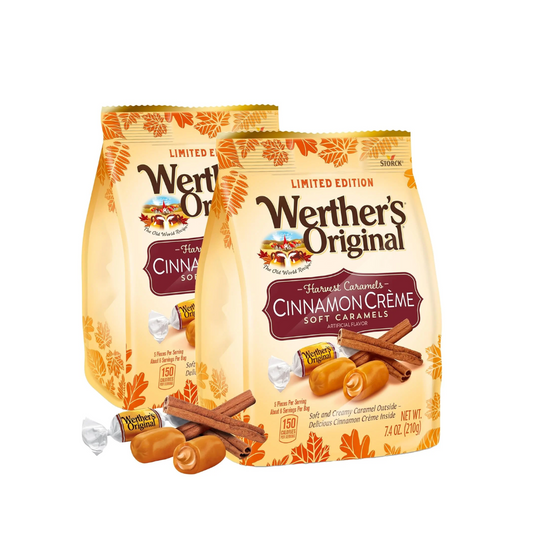 Werther's Original - Cookie Butter Creme - 7.4 oz Bags - Pack of 2 - Great around the Holiday Season or Anytime - Share the Amazing Taste with Friends and Family