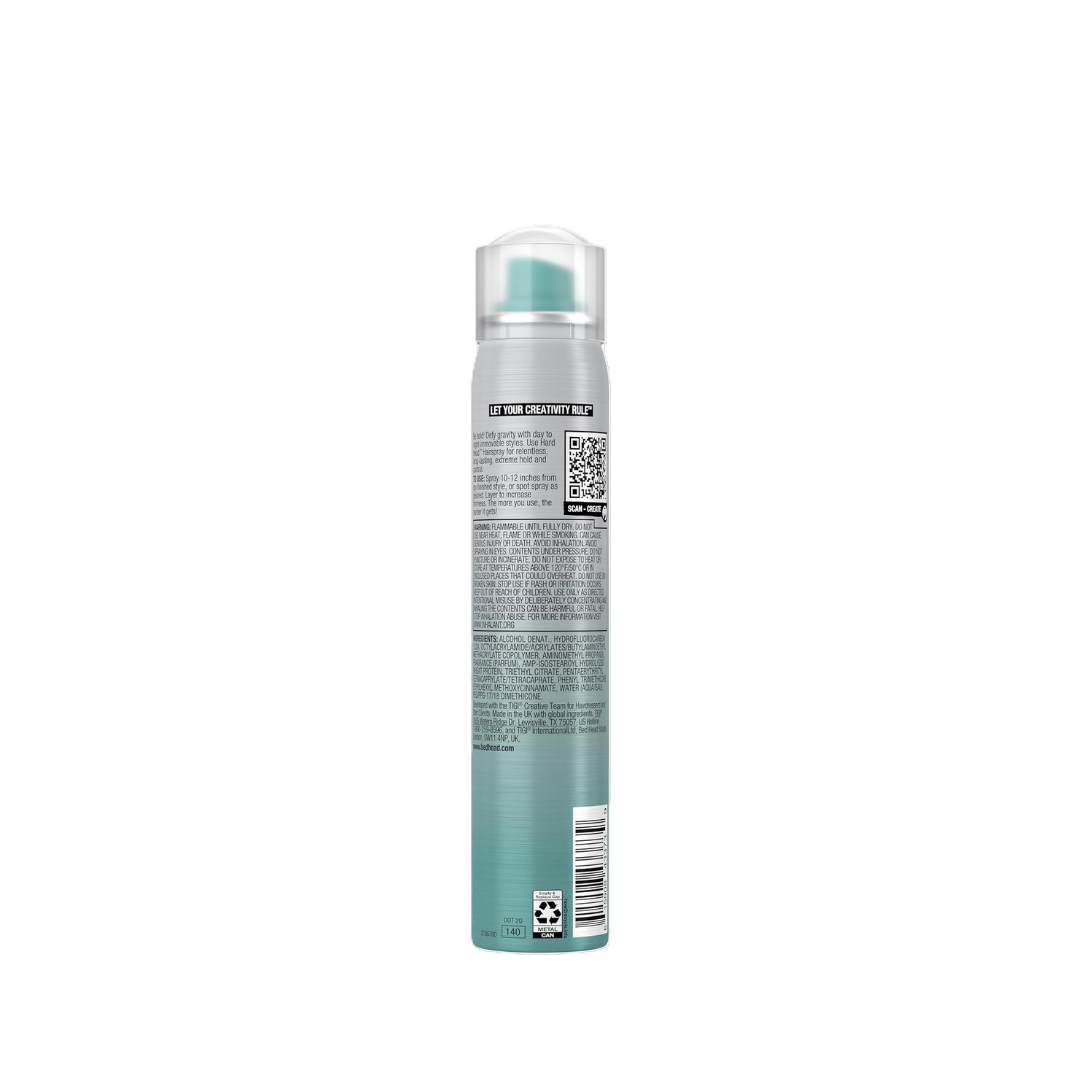 Bed Head by TIGI Travel Hairspray Extra Hold Hard Head Hair Care Spray for All Hair Types, 3 oz, Mini Hair Spray