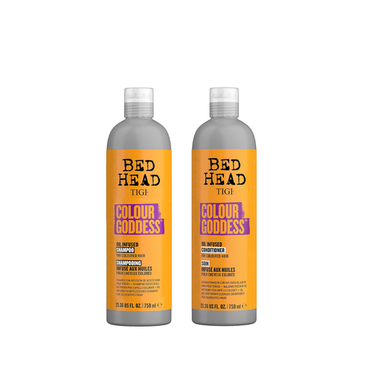 Bed Head by TIGI Moisturizing Shampoo and Conditioner Set for Colored Hair, Colour Goddess Hair Care with Sweet Almond & Coconut Oils, 25.36 fl oz, 2 Pack