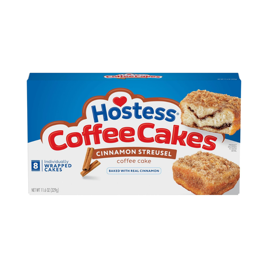 Hostess Tortas de café Streusel de canela, 8 unidades