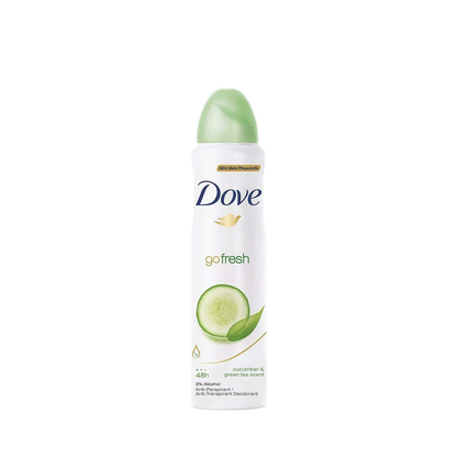 Dove Anti-Perspirant Deodorant Spray, Cucumber & Green Tea, Dry 48 Hour Protection 150 Ml (Pack of 6)