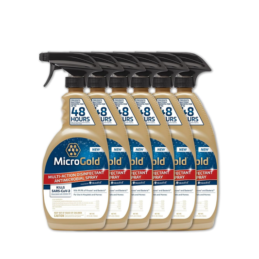 Multi-Action Disinfectant Antimicrobial Spray Tested and Proven Effective to Kill the COVID-19 Virus, Kills 99.9% of Viruses and Bacteria, 24 Fluid Ounces, 6 Pack