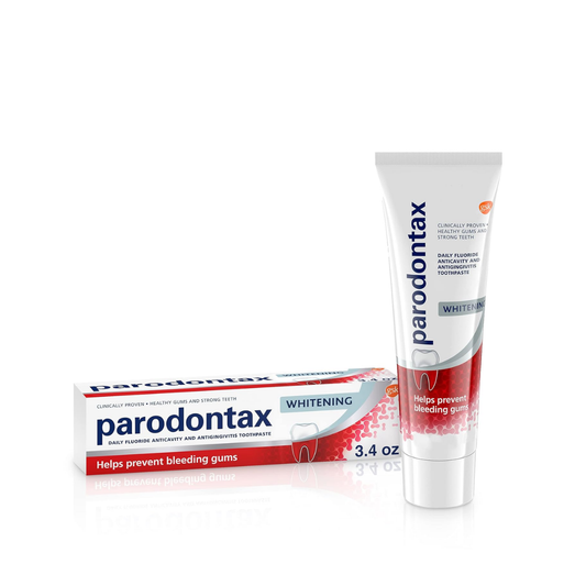 Parodontax Whitening Toothpaste for Bleeding Gums, Teeth Whitening and Gingivitis Treatment - 3.4 Ounces