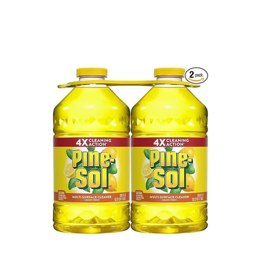 Pinesol Multi-Surface Cleaner – 2-Pack 100z All-Purpose Cleaner and Deodorizer – Lemon Fresh,Surface Cleaner – Concentrated Formula 4x Cleaning Action – Multi-Purpose Cleaner for Bathroom, Kitchen