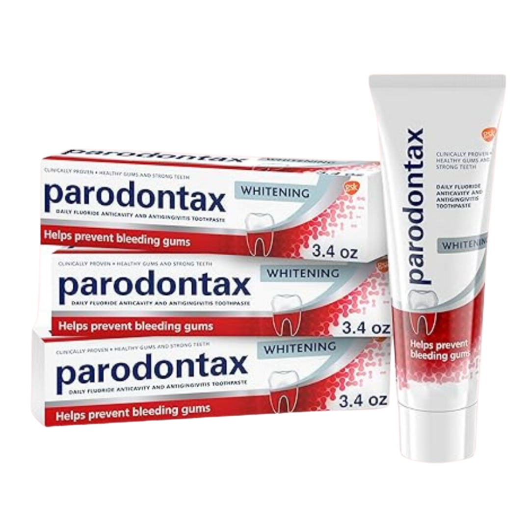 Parodontax Teeth Whitening Toothpaste To Help Bleeding Gums, Gum Toothpaste For Gum Health, 3.4 Oz, 3 Pack